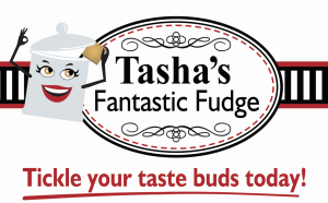 Tashas Fudge logo for bridal mag 300x186